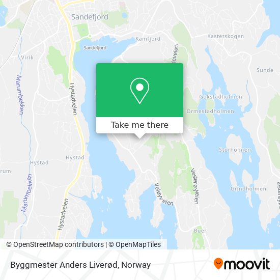 Byggmester Anders Liverød map