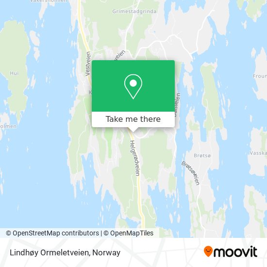 Lindhøy Ormeletveien map