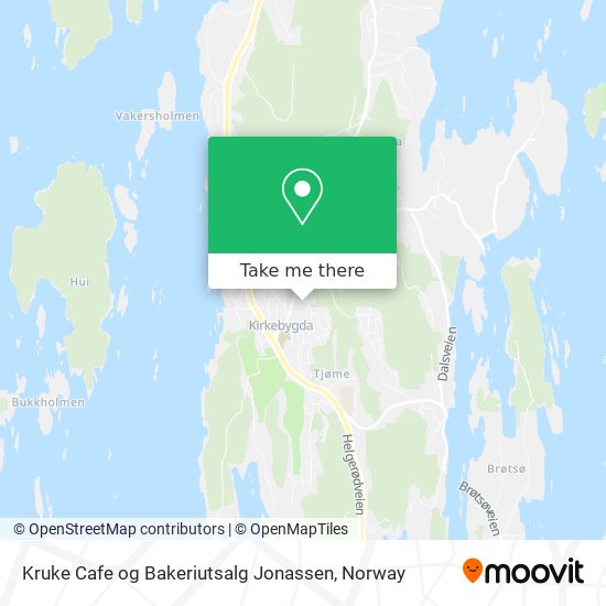 Kruke Cafe og Bakeriutsalg Jonassen map