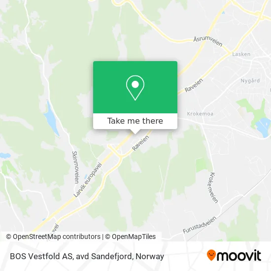BOS Vestfold AS, avd Sandefjord map