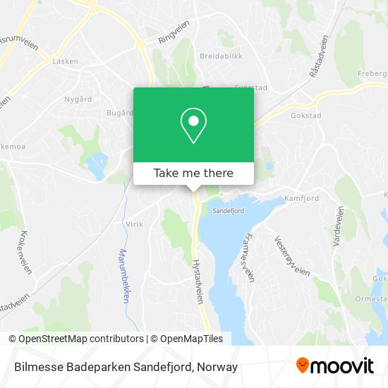 Bilmesse Badeparken Sandefjord map