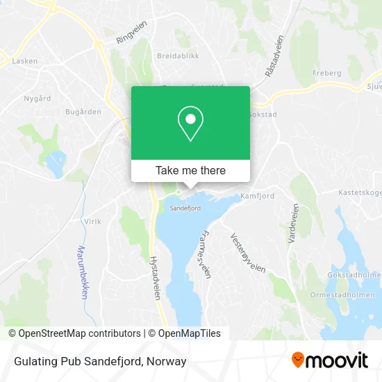 Gulating Pub Sandefjord map