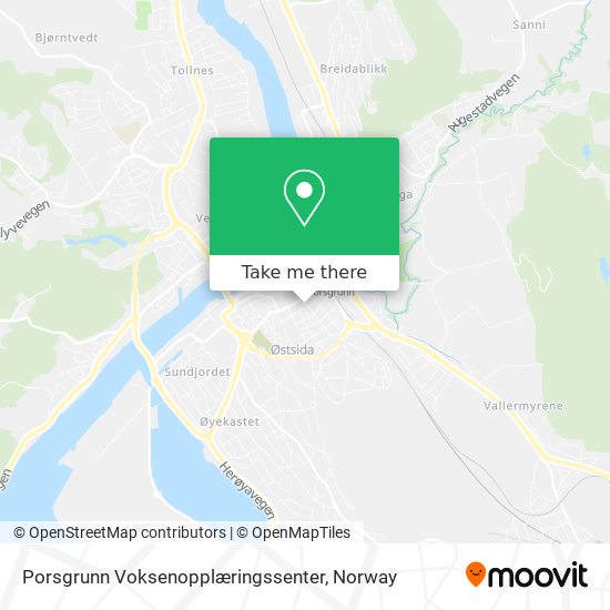 Porsgrunn Voksenopplæringssenter map