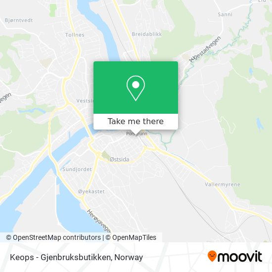 Keops - Gjenbruksbutikken map