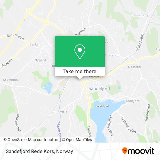Sandefjord Røde Kors map