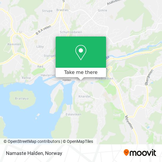 Namaste Halden map