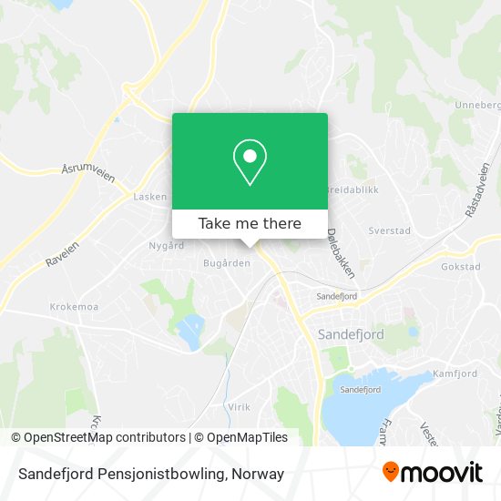 Sandefjord Pensjonistbowling map