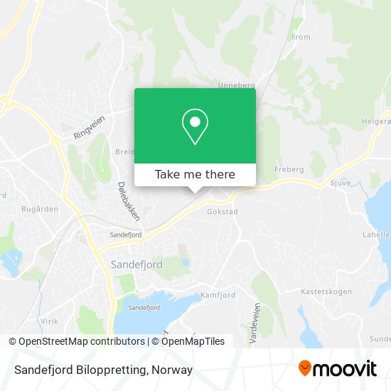 Sandefjord Biloppretting map