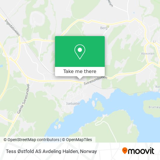 Tess Østfold AS Avdeling Halden map