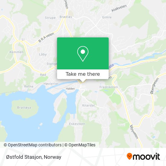 Østfold Stasjon map