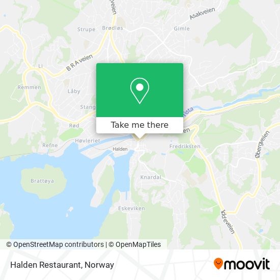 Halden Restaurant map