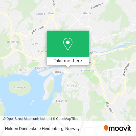 Halden Danseskole Heidenberg map