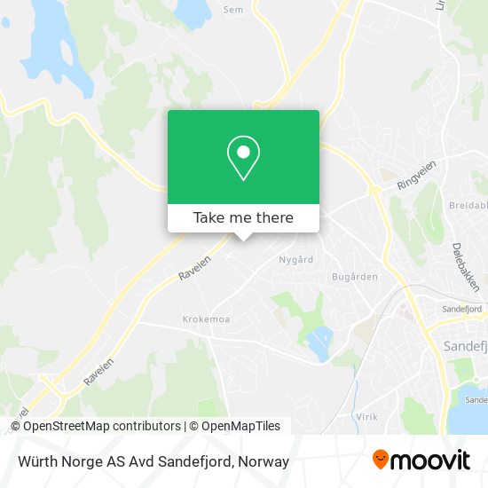 Würth Norge AS Avd Sandefjord map