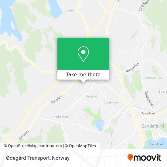 Ødegård Transport map