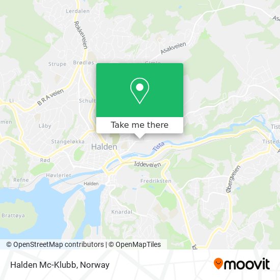Halden Mc-Klubb map