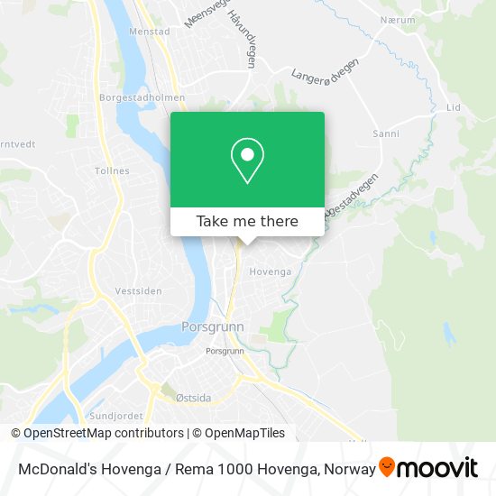 McDonald's Hovenga / Rema 1000 Hovenga map