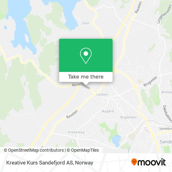 Kreative Kurs Sandefjord AS map