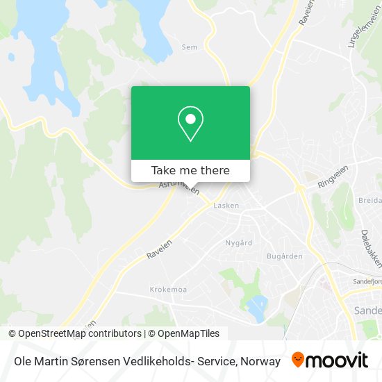Ole Martin Sørensen Vedlikeholds- Service map