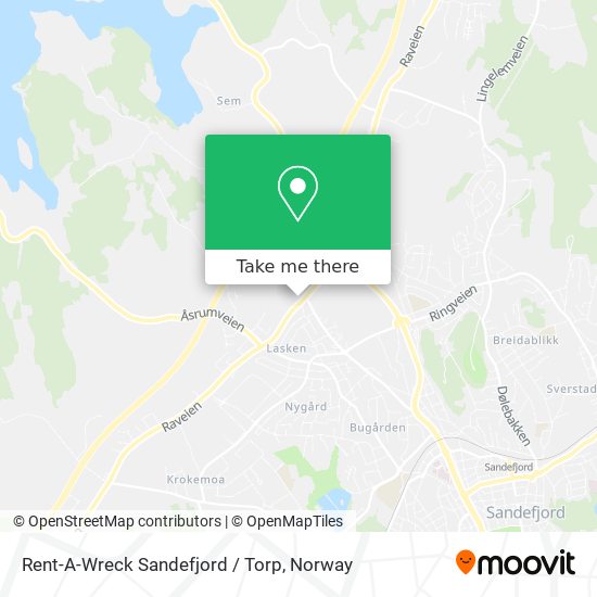 Rent-A-Wreck Sandefjord / Torp map