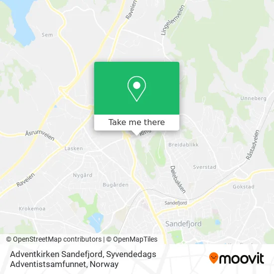 Adventkirken Sandefjord, Syvendedags Adventistsamfunnet map