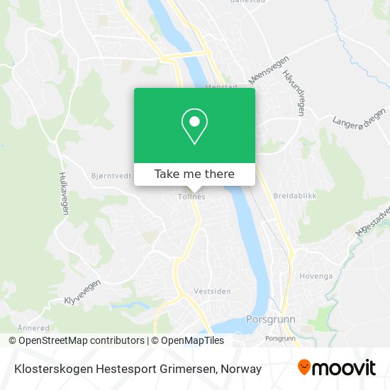 Klosterskogen Hestesport Grimersen map