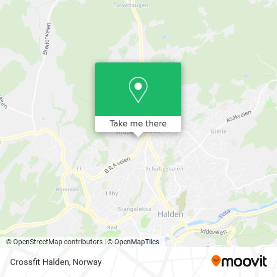 Crossfit Halden map