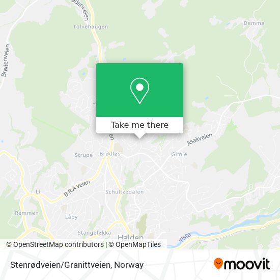 Stenrødveien/Granittveien map