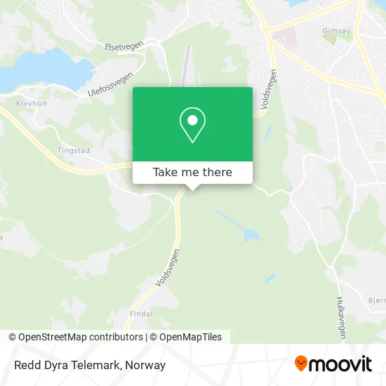 Redd Dyra Telemark map