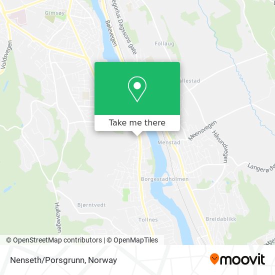 Nenseth/Porsgrunn map