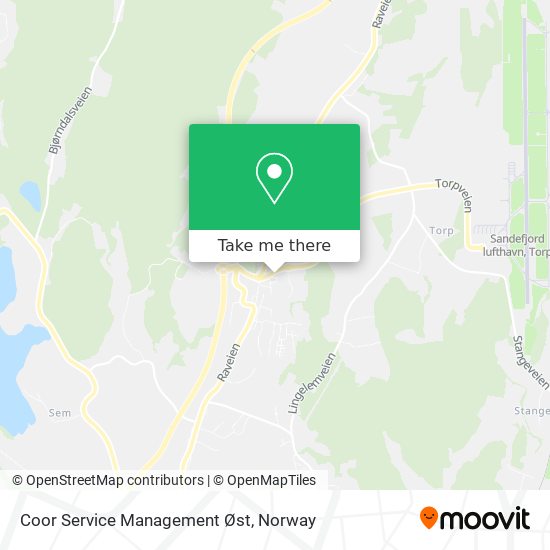 Coor Service Management Øst map