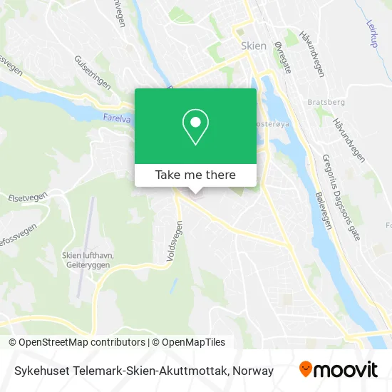Sykehuset Telemark-Skien-Akuttmottak map