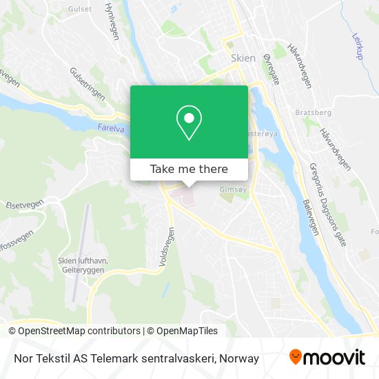 Nor Tekstil AS Telemark sentralvaskeri map