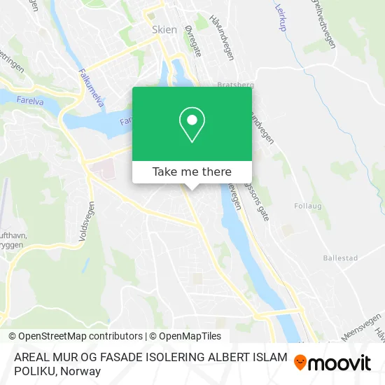 AREAL MUR OG FASADE ISOLERING ALBERT ISLAM POLIKU map