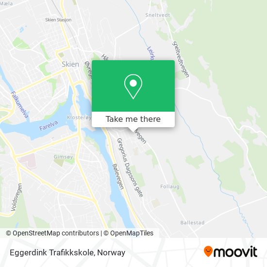 Eggerdink Trafikkskole map