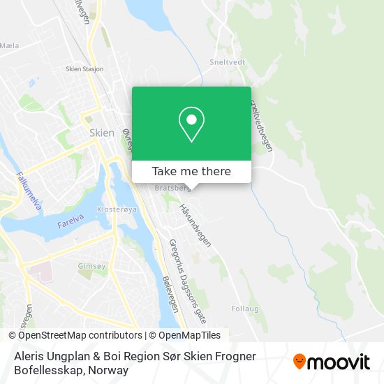 Aleris Ungplan & Boi Region Sør Skien Frogner Bofellesskap map