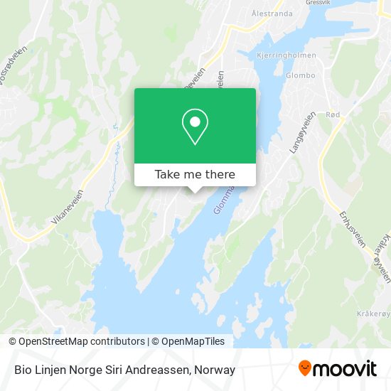 Bio Linjen Norge Siri Andreassen map