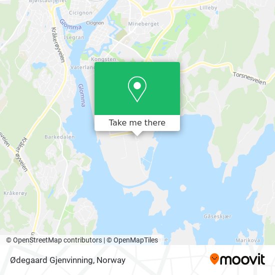 Ødegaard Gjenvinning map
