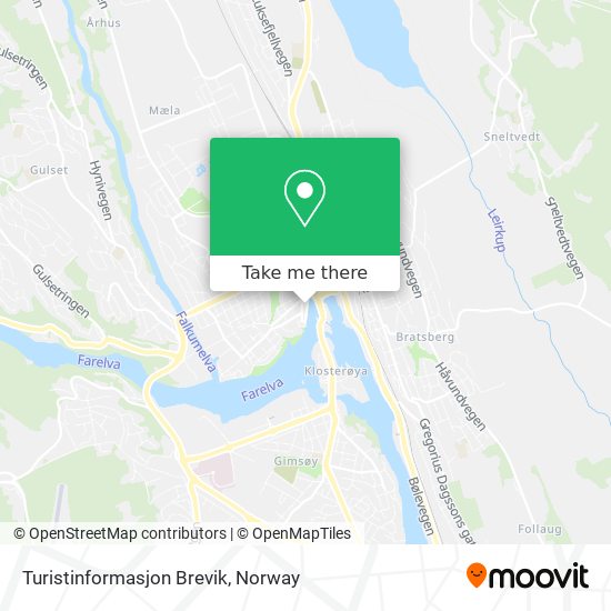 Turistinformasjon Brevik map