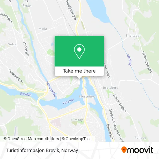 Turistinformasjon Brevik map