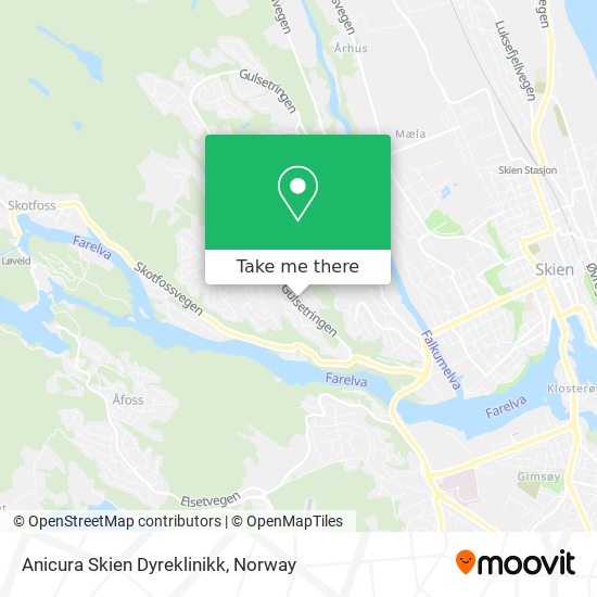 Anicura Skien Dyreklinikk map