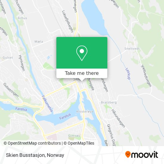 Skien Busstasjon map