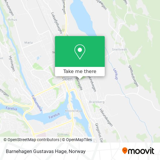 Barnehagen Gustavas Hage map