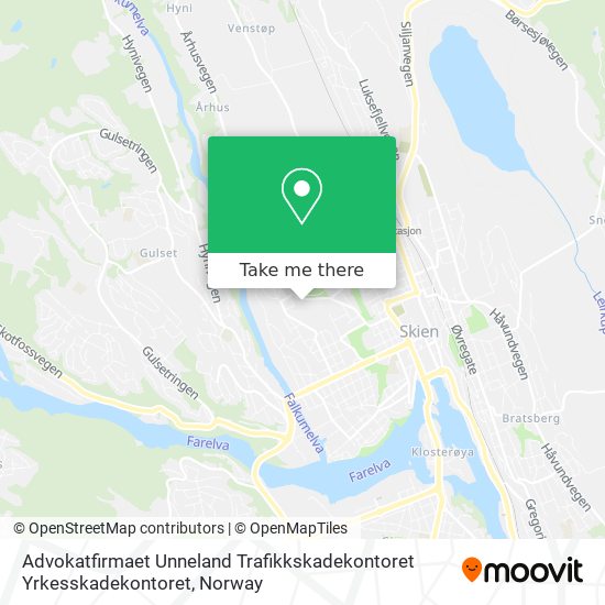 Advokatfirmaet Unneland Trafikkskadekontoret Yrkesskadekontoret map