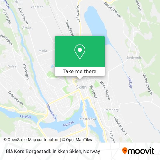 Blå Kors Borgestadklinikken Skien map