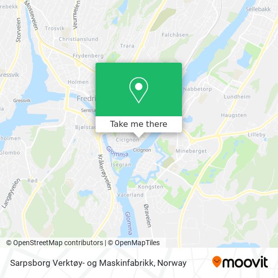 Sarpsborg Verktøy- og Maskinfabrikk map