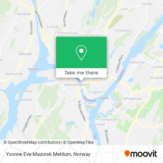 Yvonne Eve Mazurek Mehlum map