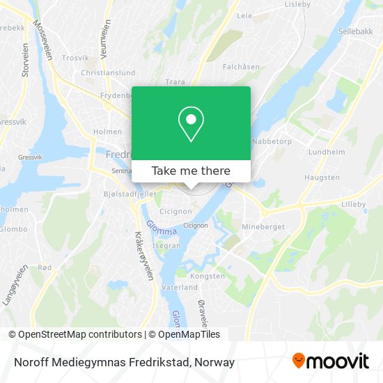 Noroff Mediegymnas Fredrikstad map