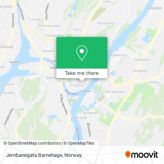 Jernbanegata Barnehage map