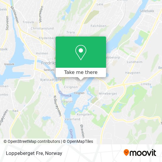 Loppeberget Fre map