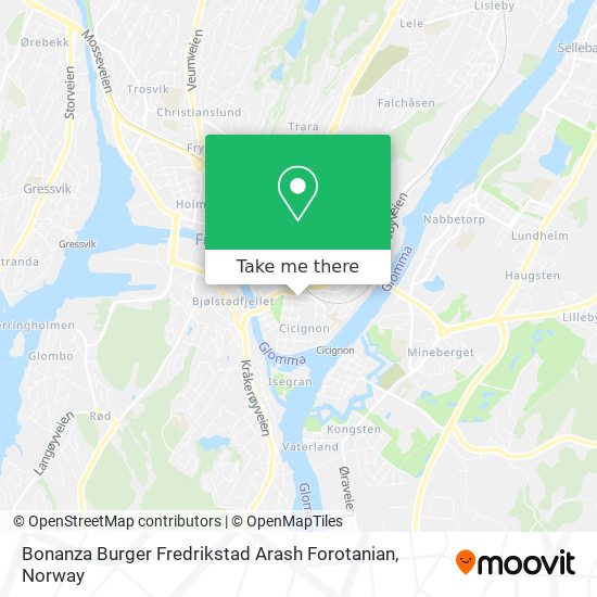 Bonanza Burger Fredrikstad Arash Forotanian map